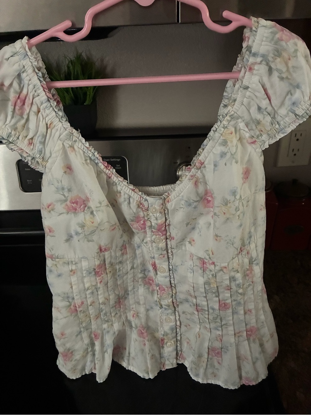 Hollister White Smocked Knit Tank Top - Picture 6 of 6